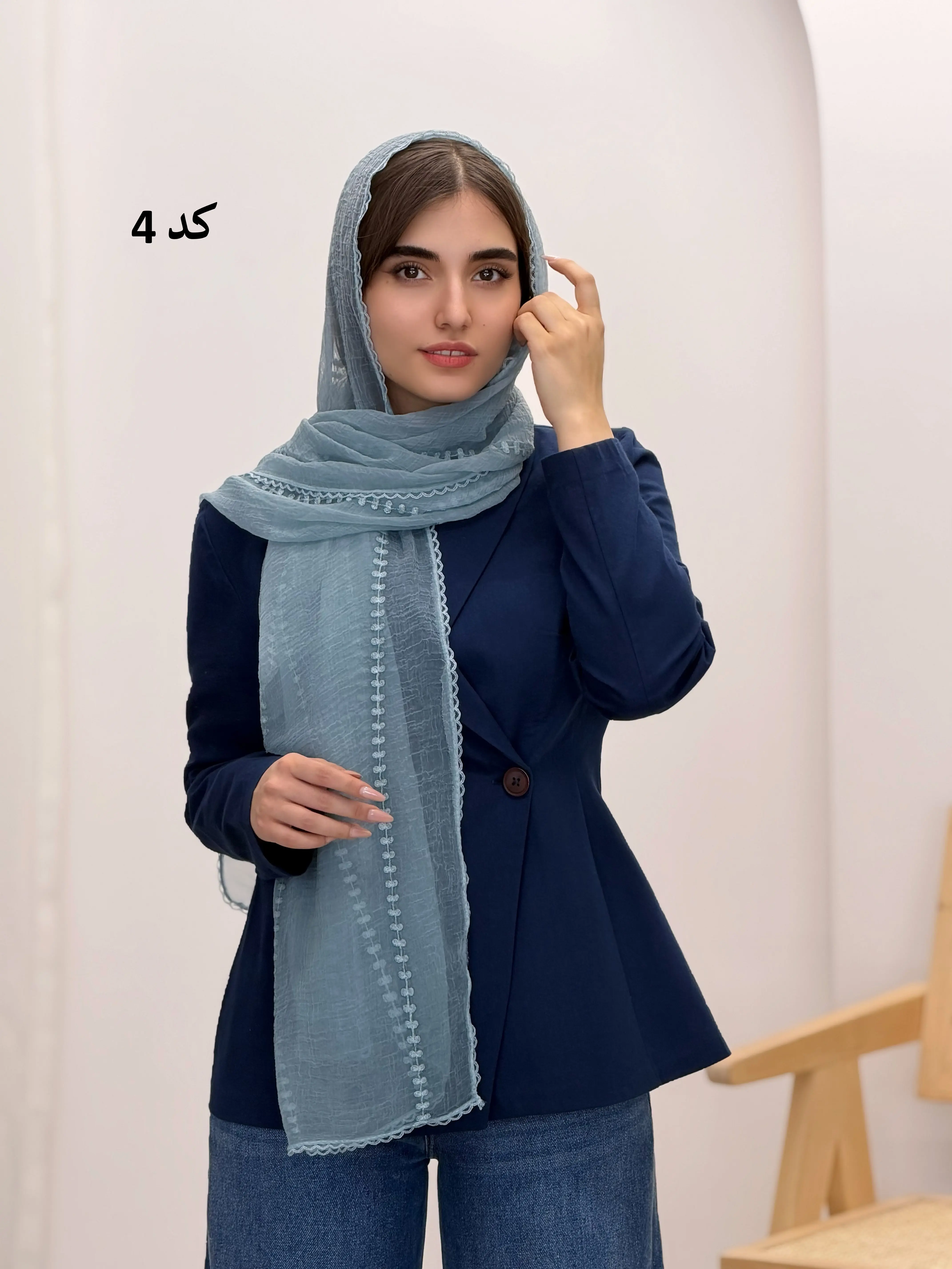 6574-شال حریر آلما